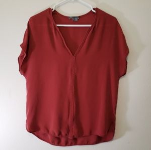 Vince Camuto blouse v neck sheer S